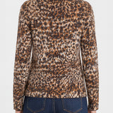 Liverpool Long Sleeve Crew Neck Leopard Print Sweater