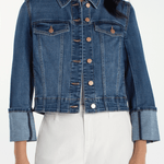 Liverpool Bracelet Length High Cuff Trucker Jacket at ooh la la! in Grapevine TX 76051