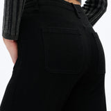 Mid Rise Sequin Wide Leg Jeans in black at ooh la la! in Grapevine TX 76051
