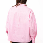 Queen of Sparkles Striped Sequin Swan Button Up Long Sleeve Top at ooh la la! in Grapevine TX 76051