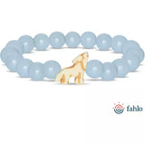 The Fahlo Scout Bracelet - Wolf in aqua glow at ooh la la in Grapevine TX 76051