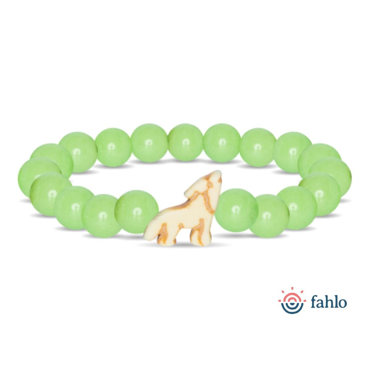 The Fahlo Scout Bracelet - Wolf in sage glow at ooh la la in Grapevine TX 76051