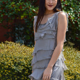 Silk Ruffle Dress in Assorted Colors
