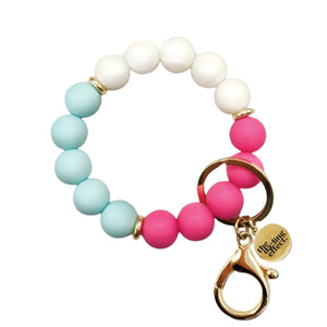 Hands-Free Silicone Beaded Keychain Wristlets - multiple styles