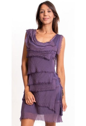 Silk Ruffle Dress in Assorted Colors