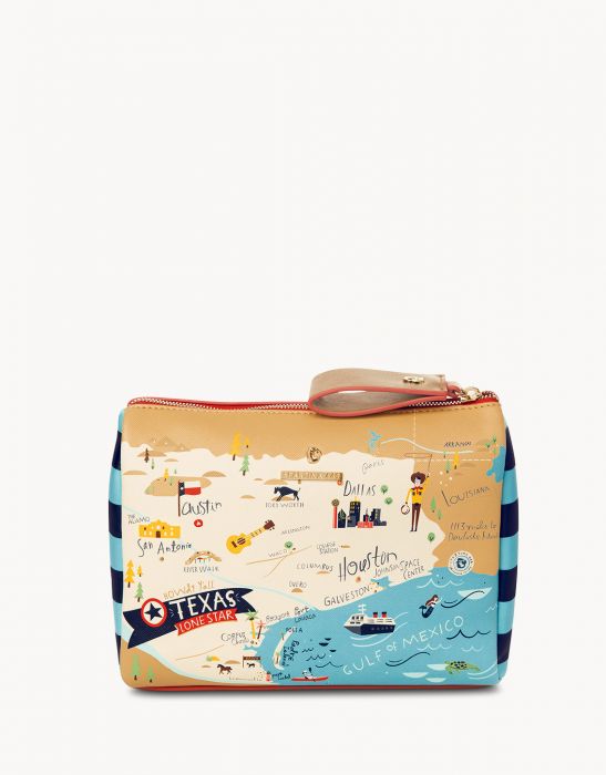 Spartina 449 Map Carry All Case - Greetings from Texas