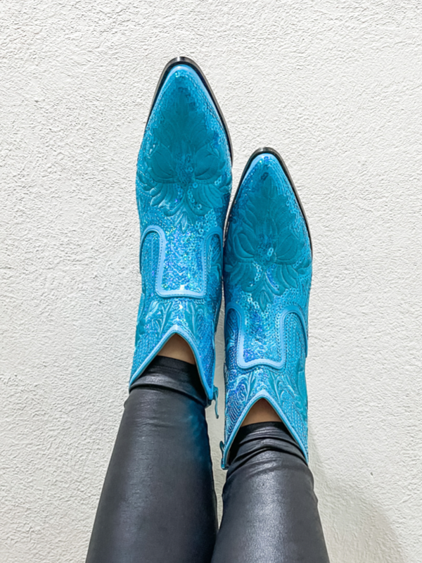 Super Bling Short Zipper Boots - Multiple Colors