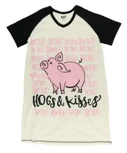 Lazy One V-neck Nightshirt -  Hogs & Kisses