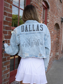 Dallas Skyline Denim Jacket Xs