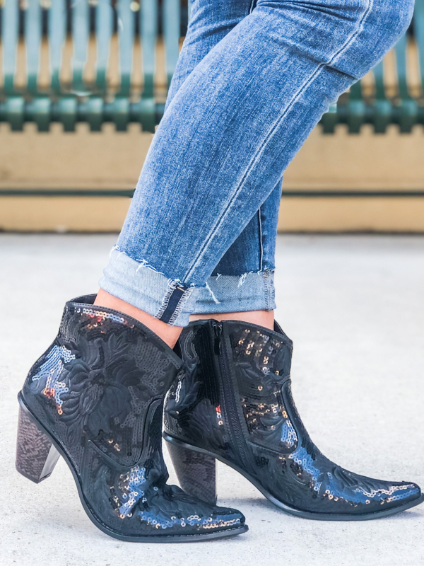 Super Bling Short Zipper Boots - Multiple Colors