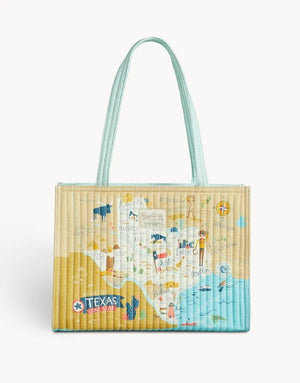 Spartina 449 Quilted Zip Tote  - Greetings from Texas