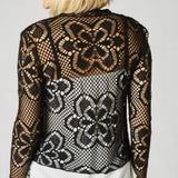 Shrug Cardigan - Laser Cut - Black