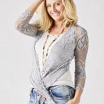 Shrug Cardigan - Laser Cut - Grey