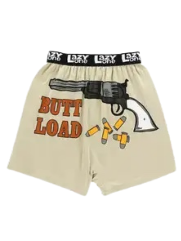 Lazy One Men's Funny Boxers - Butt Load - ooh la la!