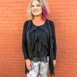 Silk Long Ruffle Jacket