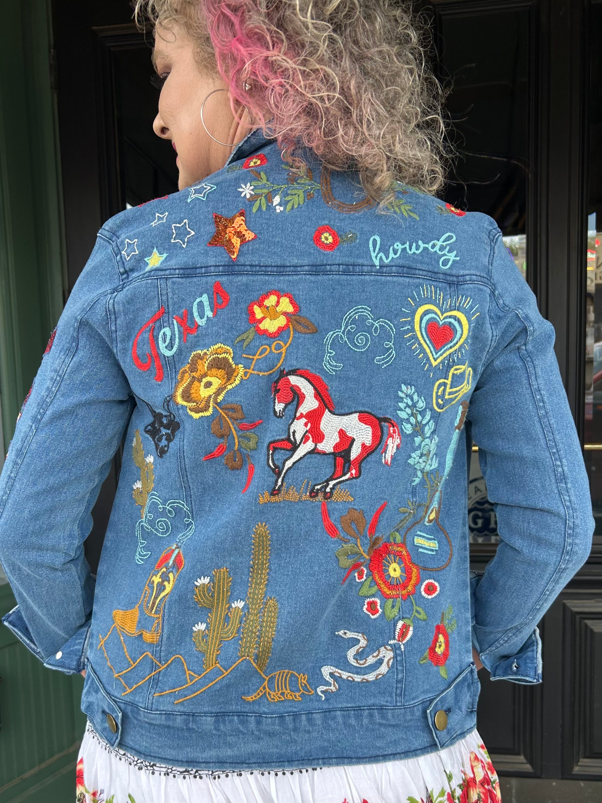 Texas Embroidered Jean Jacket