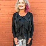 Silk Long Ruffle Jacket