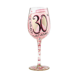 A Very Flirty 30 Birthday Wine Glass by Lolita