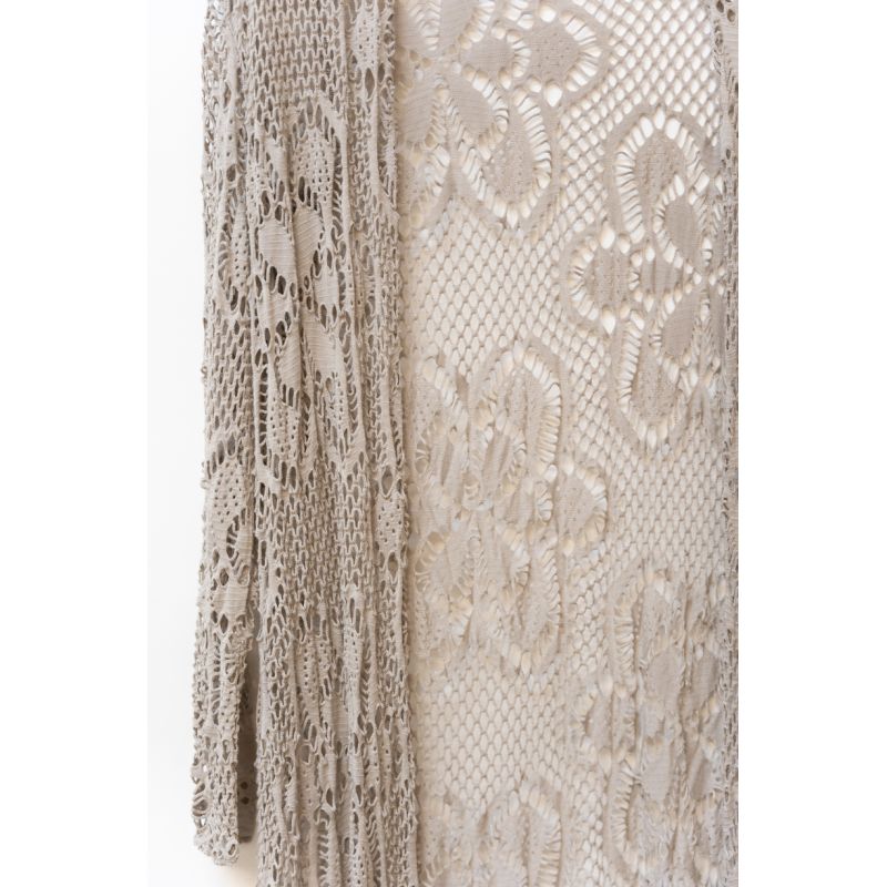 Shrug Cardigan - Laser Cut - Beige