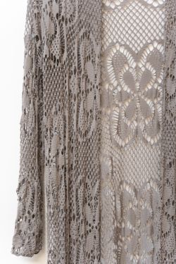 Shrug Cardigan - Laser Cut - Taupe